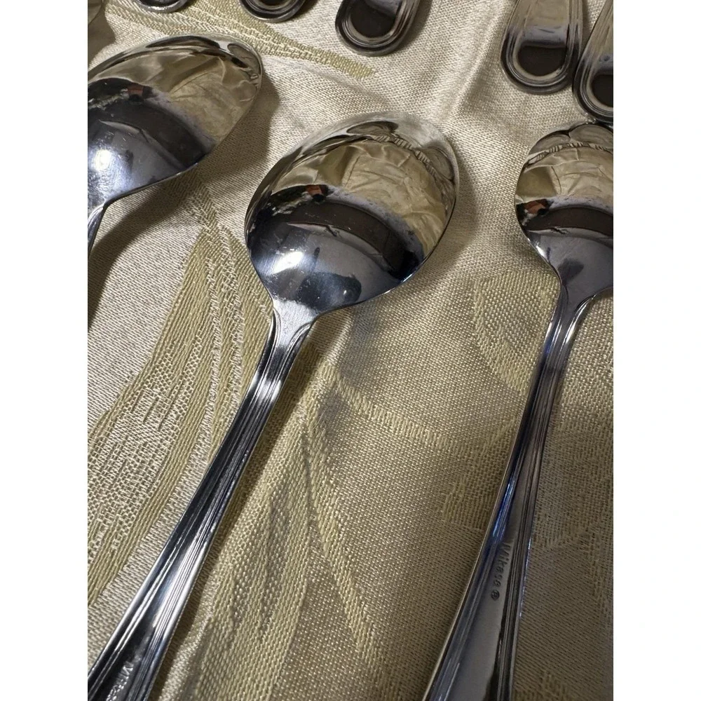 Mikasa Clarissa 21 Pc Stainless Flatware Set Hammered Beaded Forks Spoons Nice